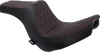 Drag Specialties Predator Iii Seat - Double Diamond - Black W/ Red Stitching - Fl/Fx '18-'22