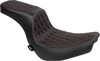 Predator 2-Up Seat - Vinyl - Double Diamond - Red Stitching - Flsb/Fxlrs '18-'24