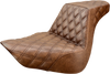 Saddlemen Step-Up Seat - Full Lattice Stitch - Brown - Fl/Fx '18-'23 818-27-175Br