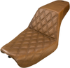 Saddlemen Step-Up Seat - Front Lattice Stitch - Brown - Dyna 804-04-172Br