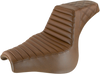 Saddlemen Step-Up Seat - Front Tuck-N-Roll/Rear Lattice Stitch - Brown 818-28-176Br