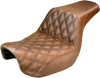 Saddlemen Step-Up Seat - Front Lattice Stitch - Brown - Fxd 806-04-172Br