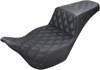 Saddlemen Step-Up Seat - Full Lattice Stitch - Black - '08-'23 Fl 808-07B-175