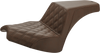 Saddlemen Step-Up Seat - Front Lattice Stitch/Rear Smooth - Brown - Chief I21-04-172Br