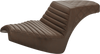 Saddlemen Step-Up Seat - Front Tuck-N'-Roll/Rear Lattice Stitch - Brown - Chief I21-04-176Br