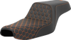Step-Up Seat - Honeycomb - Orange Stitching - 3.3 Gal Tank - Sportster '04-'22 807-11-17703