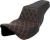Step-Up Seat - Front Lattice Stitch - Orange Stitch - Extended Reach - Flh/Flt '08-'23 808-07E-17203