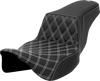 Step-Up Seat - Front Lattice Stitch - White Stitch - Extended Reach - Flh/Flt '08-'23 808-07E-17206