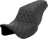 Step-Up Seat - Lattice Stitch - Gray Stitch - Flh/Flt '08-'23 808-07B-17502