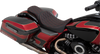 Drag Specialties Predator 2-Up Seat - Double Diamond - Red Stitching - Fl '08-'23