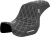 Pro Series Sdc Performance Seat - Carbon Fiber/Lumbar Gripper - White Stitch - Dyna '06-'17 Sc80604Whi