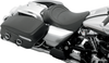 Drag Specialties Solo Seat - Mild Stitched - Driver Backrest - Flh '97-'07