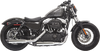 Bassani Xhaust Firepower Series Slip-On Mufflers - Chrome/Black - Slash-Cut - Sportster 1X27Sb