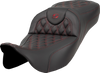 Extended Reach Roadsofa Seat - Lattice Stitch - Burgundy Stitch - Without Backrest - Fl '08-'23 808-07B-18408