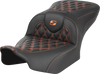 Roadsofa Seat - Without Backrest - Carbon Fiber - Orange Stitch - Fl/Fx '23-'24 823-07-20603