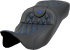 Extended Reach Roadsofa Seat - Lattice Stitch - Blue Stitch - Without Backrest - Fl '08-'23 808-07B-18401