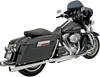 Bassani Xhaust Megaphone Mufflers - Chr/Pol - Tapered - Performance Baffle Flh-517L