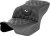 Roadsofa Seat - Without Backrest - Lattice Stitch - Silver Stitch - Fltr/Flhx '23-'24 823-07-18205