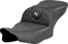 Saddlemen Roadsofa Seat - Dragon Scale Stitch - White Stitch - W/O Backrest - Fltr/Flhx '23-'24 823-07-20806