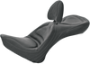 Saddlemen Seat - Explorer - With Backrest - Stitched - Black - Softail 8152Js