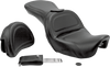 Saddlemen Seat - Explorer - With Backrest - Stitched - Black - Dyna 806-04-0301