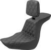 Saddlemen Tour Step-Up Seat - Rider Backrest - Front Lattice Stitch - Flsb/Fxlr '18-'23 818-29-192Br