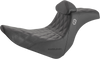 Saddlemen Pro Series Sdc Performance Seat - With Backrest - Lattice Stitch/Lumbar Gripper - Fl/Fx '18-'23 Sc81829Dbrt