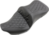 Saddlemen Roadsofa Seat - Heated - Full Lattice Stitch - Without Backrest - Black - '09-'23 Flhtcutg 808-07B-182Thc