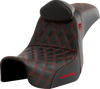 Pro Series Sdc Performance Seat - With Backrest - Red Stitch - Dyna '06-'17 Sc80604Redrt
