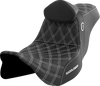 Pro Series Sdc Performance Seat - With Backrest - White Stitch - Flh/Flt '08-'23 Sc80807Whirt