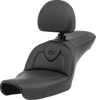 Saddlemen Roadsofa Seat - With Backrest - Black/Black Stitching - Fxd '96-'03 896-04-187Br