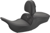 Saddlemen Roadsofa Carbon Fiber Seat - With Driver Backrest - Black 897-07-185Br