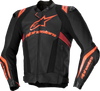 Missile V3 Ignition Leather Jacket - Black/Red Fluo/Dark Red - Us 46 / Eu 56 3100325-1365-56