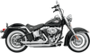 Bassani Xhaust Fireflight Exhaust - Chrome - Softail 12113B