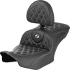 Roadsofa Seat - With Backrest - Carbon Fiber - Lattice Stitch - White Stitch - Fltr/Flhx '23-'24 823-07-206B6