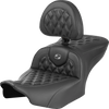 Roadsofa Seat - With Backrest - Carbon Fiber - Lattice Stitch - Gray Stitch - Fltr/Flhx '23-'24 823-07-206B2