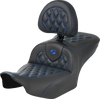 Roadsofa Seat - With Backrest - Carbon Fiber - Lattice Stitch - Blue Stitch - Fltr/Flhx '23-'24 823-07-206B1