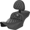 Roadsofa Extended Reach Seat - With Backrest - Lattice Stitch - White Stitch - Fltr/Flhx '23-'24 823-07-207B6