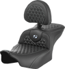 Roadsofa Seat - With Backrest - Honeycomb - Silver Stitch - Fltr/Flhx '23-'24 823-07-189B5