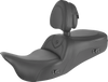 Saddlemen Heated Roadsofa Seat - With Backrest - Black W/Black Stitching - Trikes 808-07B-187Tbrh