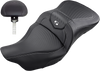 Saddlemen Heated Roadsofa Seat - Carbon Fiber - W/ Backrest - '08-'23 Fl 808-07B-185Brhc