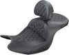 Saddlemen Roadsofa Seat - With Backrest - Full Lattice Stitch - Black - Heated - Gl H18-07-182Brhct