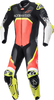 Gp Tech V4 Leather Suit - Black/Red/Yellow Fluorescent - Us 48 / Eu 58 3156822-1355-58