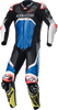 Gp Tech V4 Leather Suit - Black/Blue/Yellow Fluorescent - Us 48 / Eu 58 3156822-1075-58