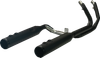 2-Into-2 Dominator Exhaust System With 4-1/2" Mufflers - Black With Race Tip - M8 200130