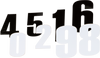 Moose Racing Race Number 5 - Black - 4.5" 80015