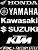 Factory Effex Die-Cut Decal - 1' - Yamaha 08 06-94212