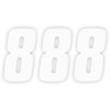 Factory Effex Fx Factory Number 8 - White - 6" 08-90058