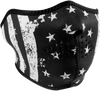 Zan Headgear Half Mask - Black/White Flag Wnfm091H