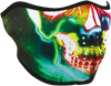 Zan Headgear Neoprene Half Mask - Neon Electric Skull Wnfm098H